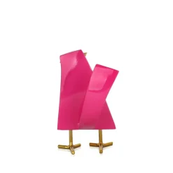 Cubic Bird 14cm Magenta Resin Indoor Sculpture