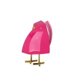 Cubic Bird 14cm Magenta Resin Indoor Sculpture