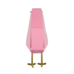 Cubic Bird 30cm Pink Resin Indoor Sculpture