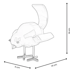 Cubic Bird 14cm Rosa Pink Resin Indoor Sculpture