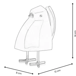 Cubic Bird 14cm Violet Resin Indoor Sculpture
