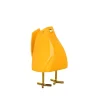 Cubic Bird 14cm Yellow Resin Indoor Sculpture