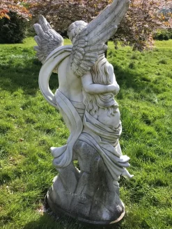 Cupid & Psyche 197cm Marble Garden Statue