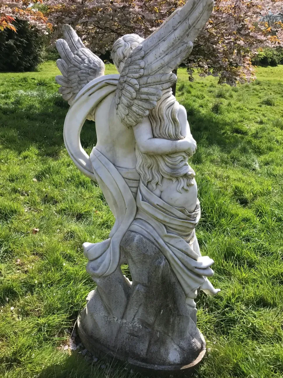 Cupid & Psyche 197cm Marble Garden Statue