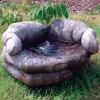 Cupped Hands Stone Fountain Water Feature