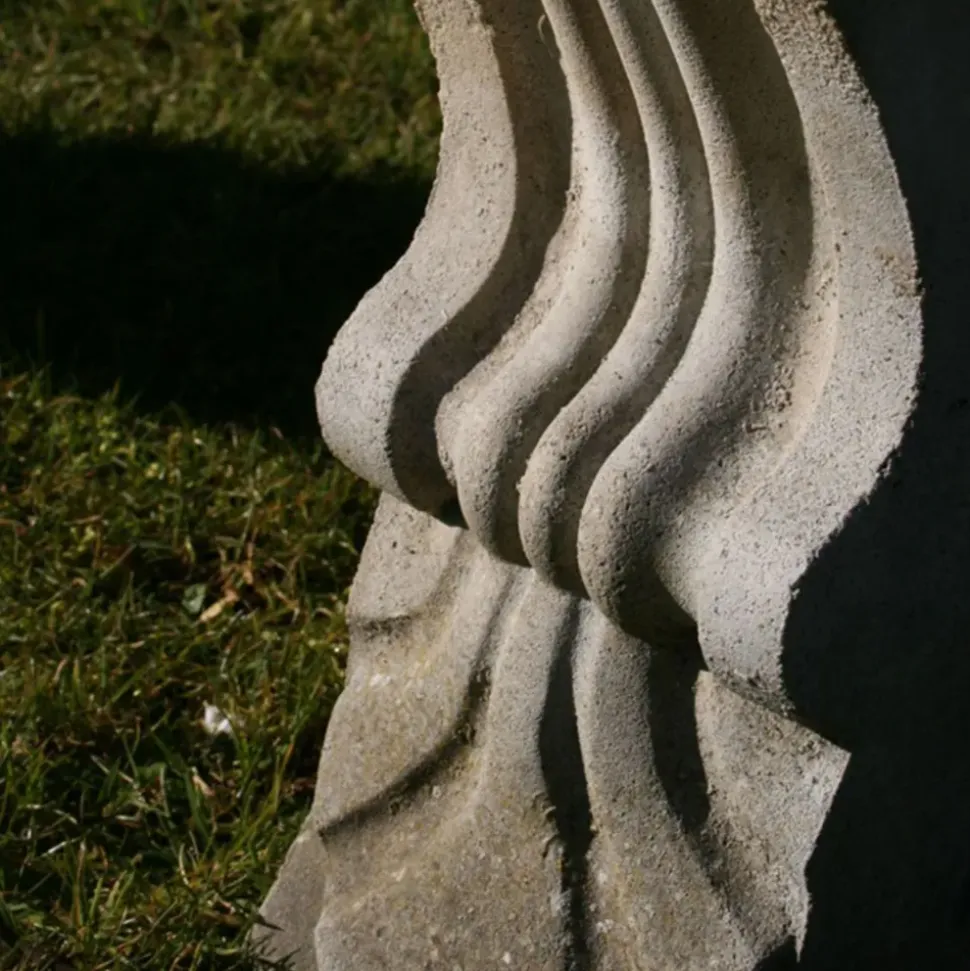 Curved Ivy Stone Garden Bench