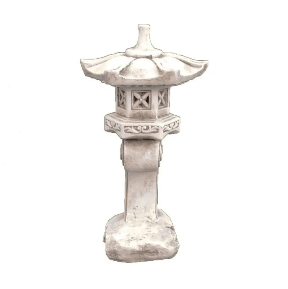 Curved Japanese Pagoda Antique Stone Garden Ornament