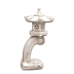 Curved Japanese Pagoda Antique Stone Garden Ornament