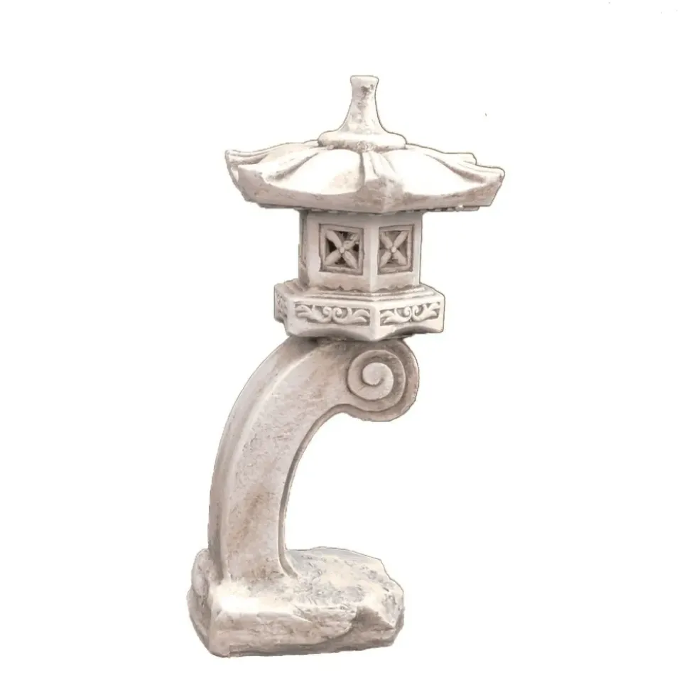 Curved Japanese Pagoda Antique Stone Garden Ornament