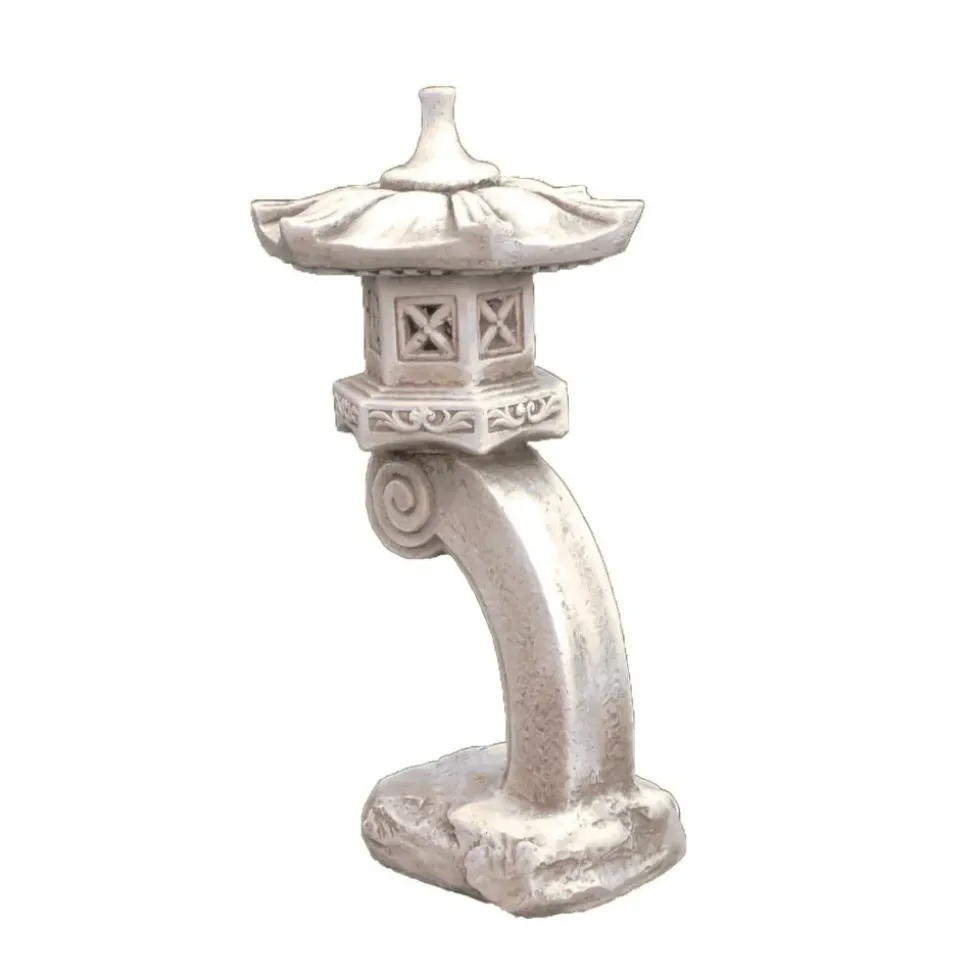 Curved Japanese Pagoda Antique Stone Garden Ornament
