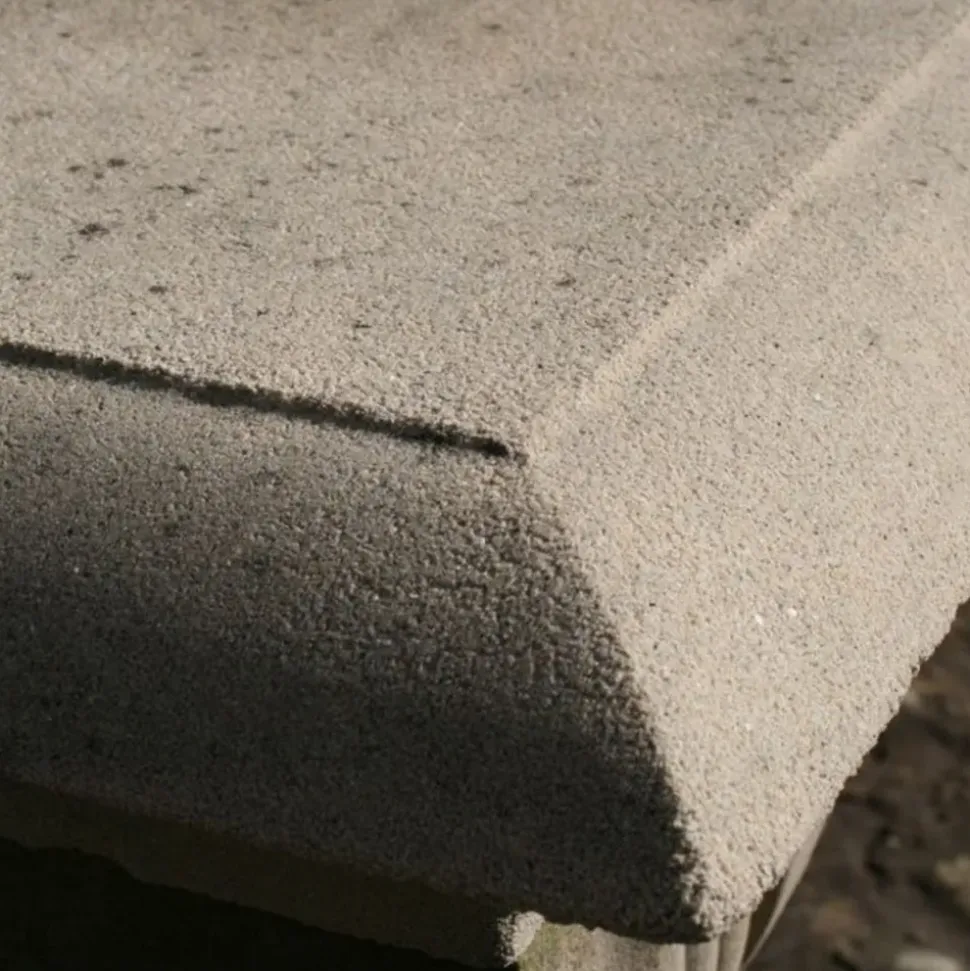 Curved Plain Double Stone Garden Bench