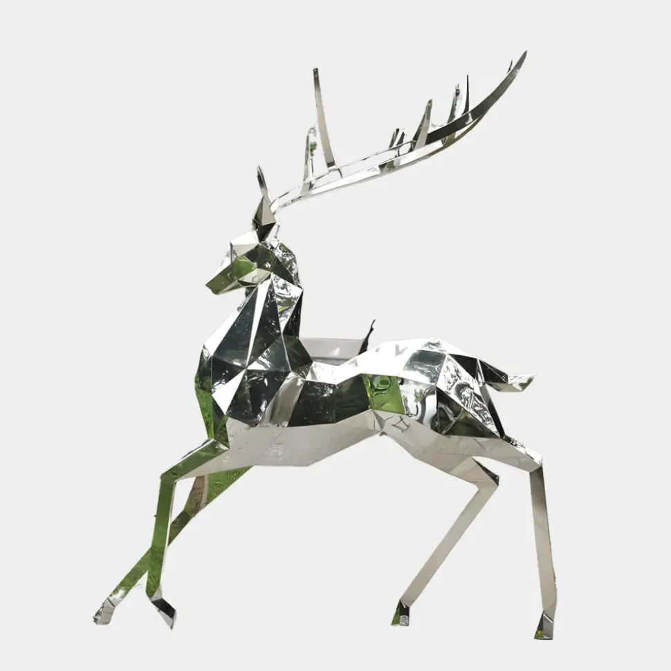 Deer 204cm Geometric Metal Garden Sculpture