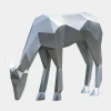 Deer 90cm Geometric Metal Garden Sculpture