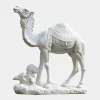 Desert Camel 160cm White Marble Garden Statue v5