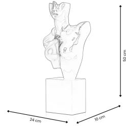 Divided Diva 50cm White Resin Indoor Sculpture