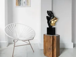 Divided Titan 52cm Black Resin Indoor Sculpture