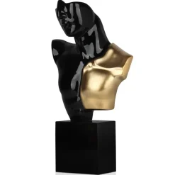 Divided Titan 52cm Black Resin Indoor Sculpture