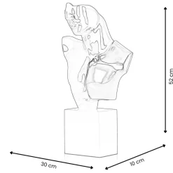 Divided Titan 52cm Black Resin Indoor Sculpture