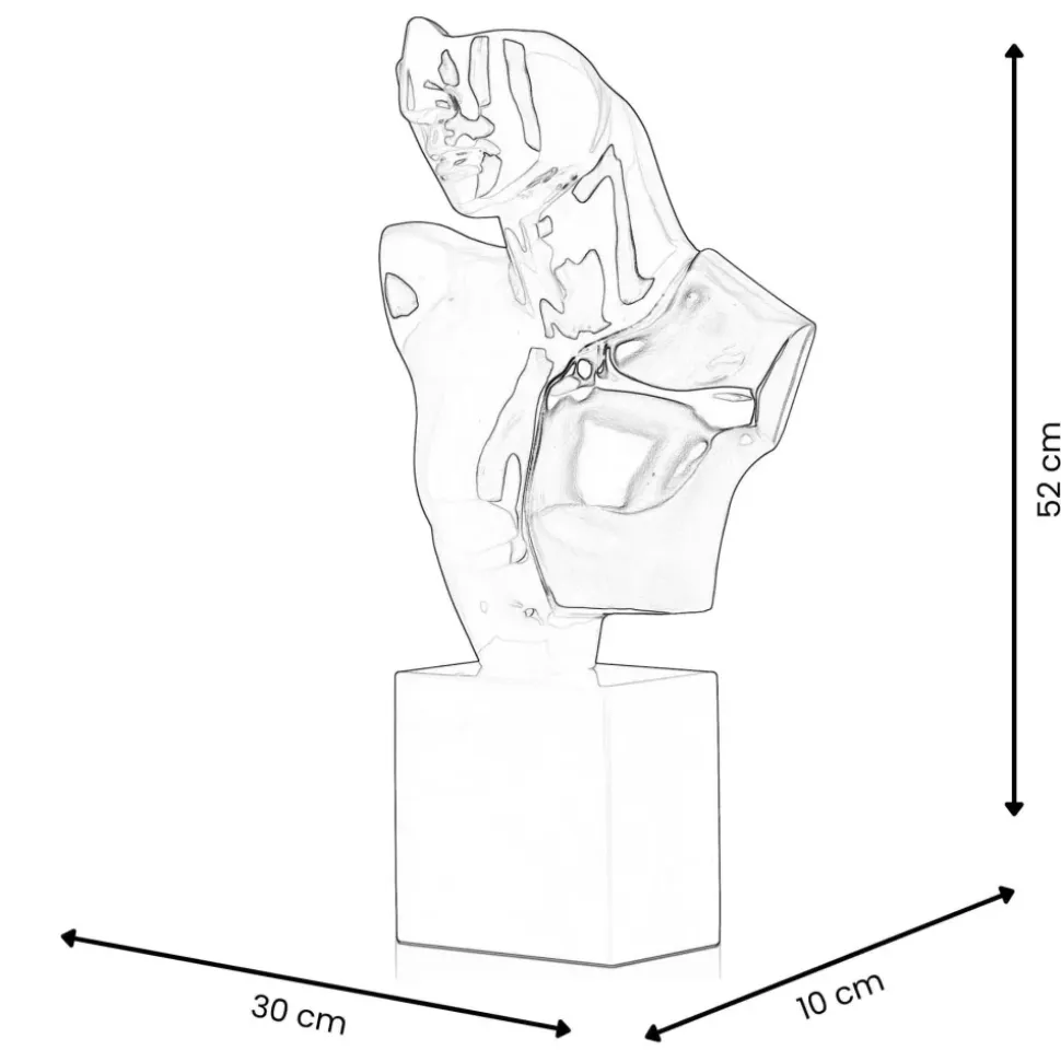 Divided Titan 52cm White Resin Indoor Sculpture