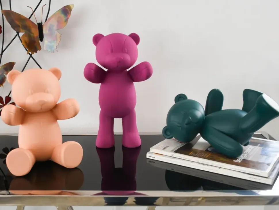 Dream Bear 22cm Pink Resin Indoor Sculpture