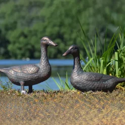 Ducks Aged Bronze Garden Ornaments