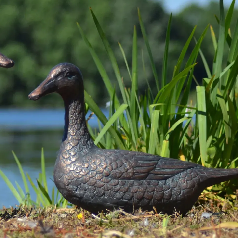 Ducks Aged Bronze Garden Ornaments