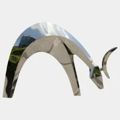 Dynamic Deer 75cm Metal Garden Sculpture