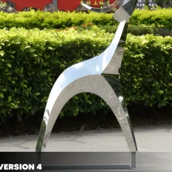 Dynamic Deer 100cm Metal Garden Sculpture