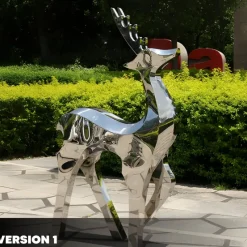 Dynamic Deer 158cm Metal Garden Sculpture