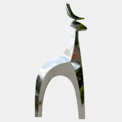 Dynamic Deer 156cm Metal Garden Sculpture