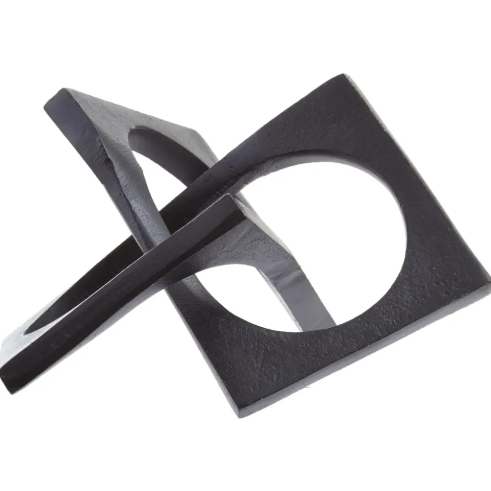 Dynamic Horizons 13cm Black Metal Indoor Sculpture