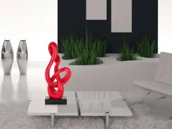 Dynamic Twist 58cm Red Resin Indoor Sculpture