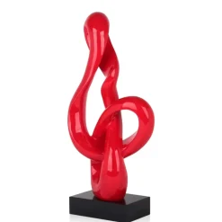 Dynamic Twist 58cm Red Resin Indoor Sculpture