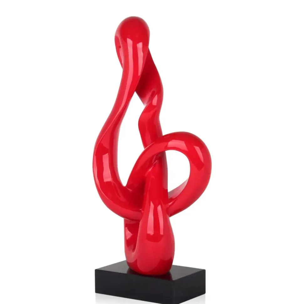Dynamic Twist 58cm Red Resin Indoor Sculpture