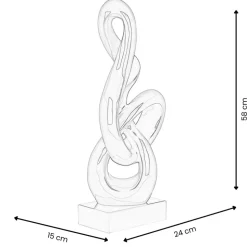 Dynamic Twist 58cm Red Resin Indoor Sculpture