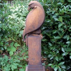 Eagle Modern Stone Garden Statue (Rust)