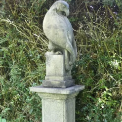 Eagle on Athenian Pedestal Modern Stone Garden Statue