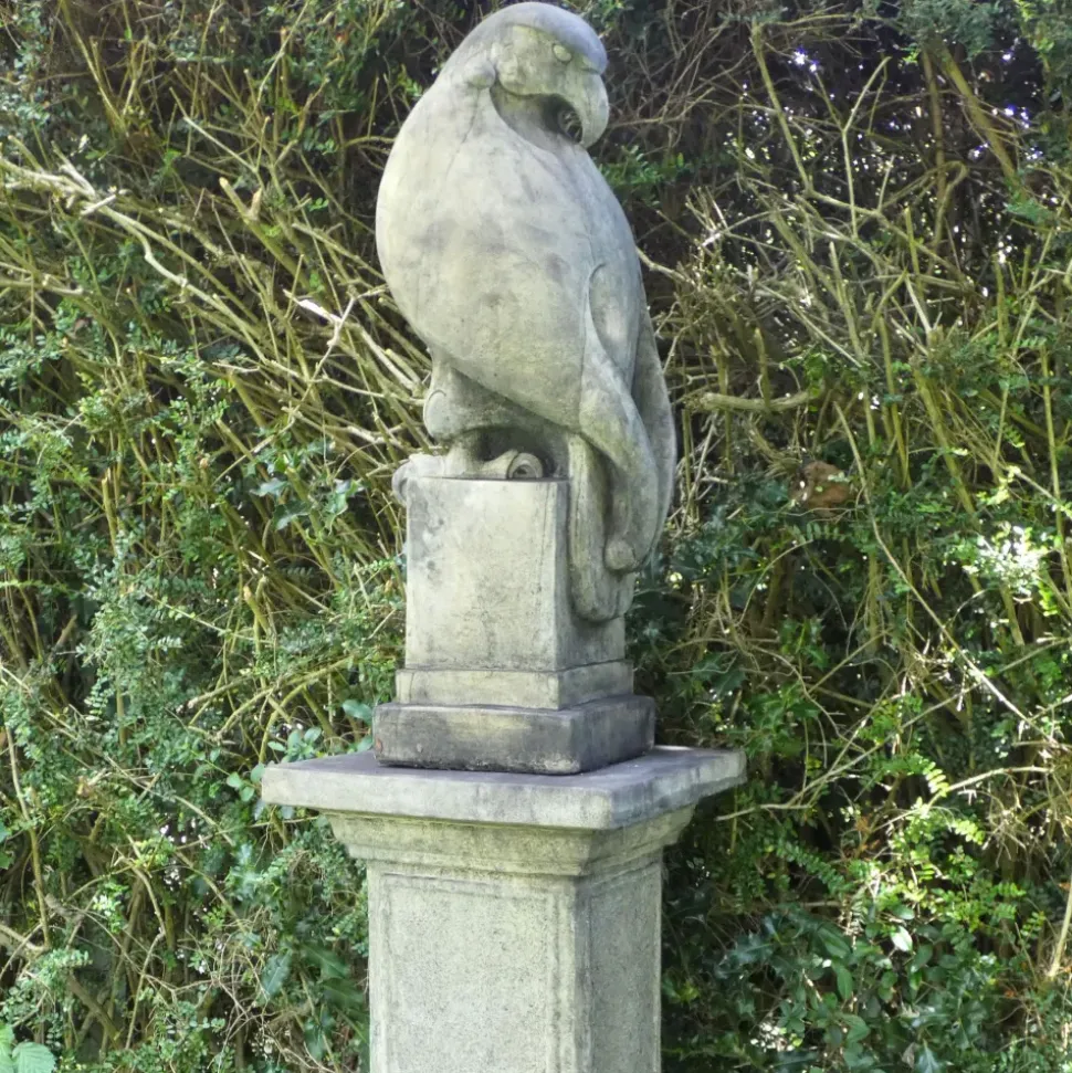 Eagle on Athenian Pedestal Modern Stone Garden Statue