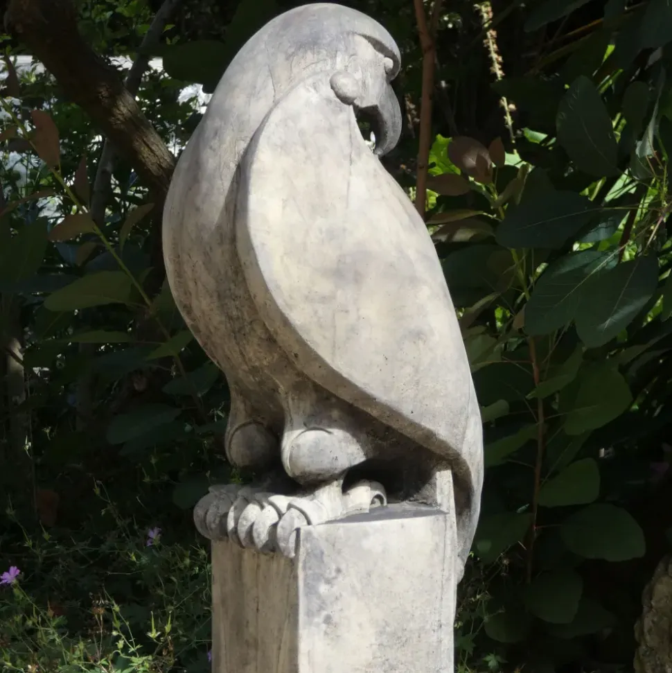 Eagle on Athenian Pedestal Modern Stone Garden Statue