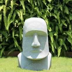 Easter Island Head 80cm Stone Garden Ornament