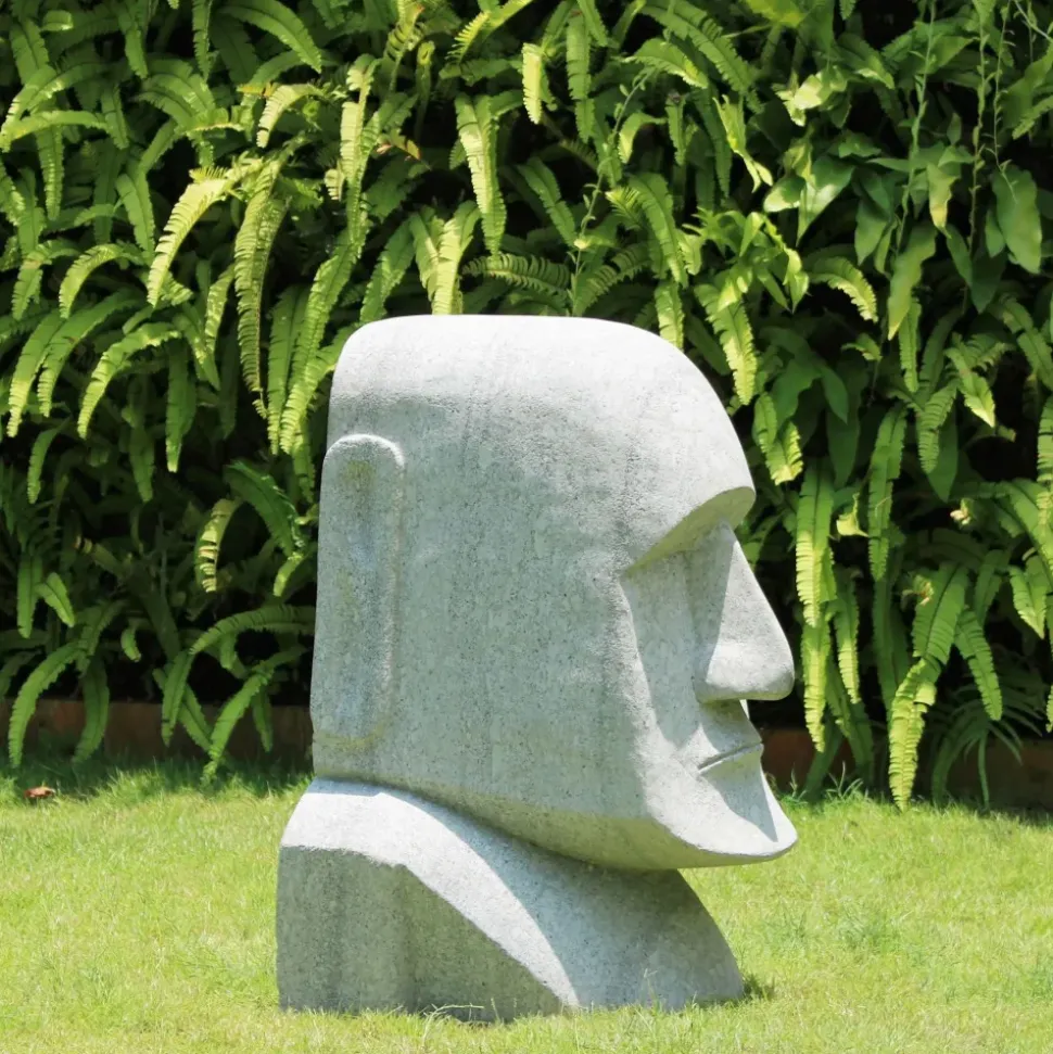 Easter Island Head 80cm Stone Garden Ornament