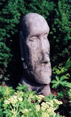 Easter Island Head Stone Garden Ornament