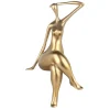 Elegant Grace 38cm Gold Resin Indoor Sculpture