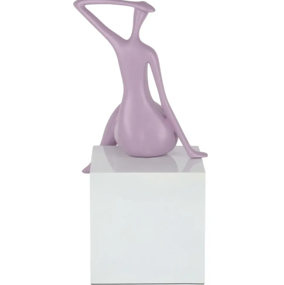 Elegant Grace 38cm Violet Resin Indoor Sculpture
