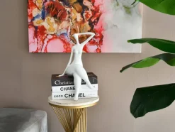 Elegant Grace 38cm White Resin Indoor Sculpture