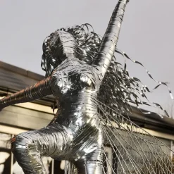 Elvina Fairy 90cm Metal Wire Garden Sculpture