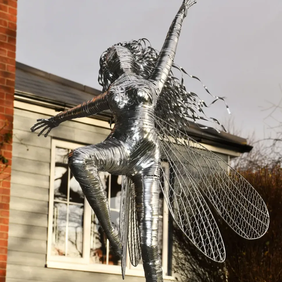Elvina Fairy Metal Wire Garden Sculpture
