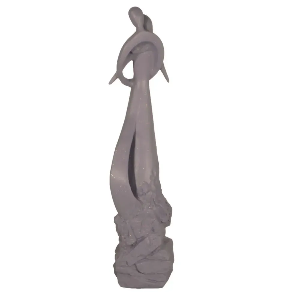 Embracing Lovers 81cm Modern Poly Resin Garden Statue