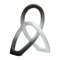 Eternal Curves 19cm Black & White Resin Indoor Sculpture