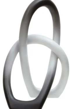 Eternal Curves 19cm Black & White Resin Indoor Sculpture